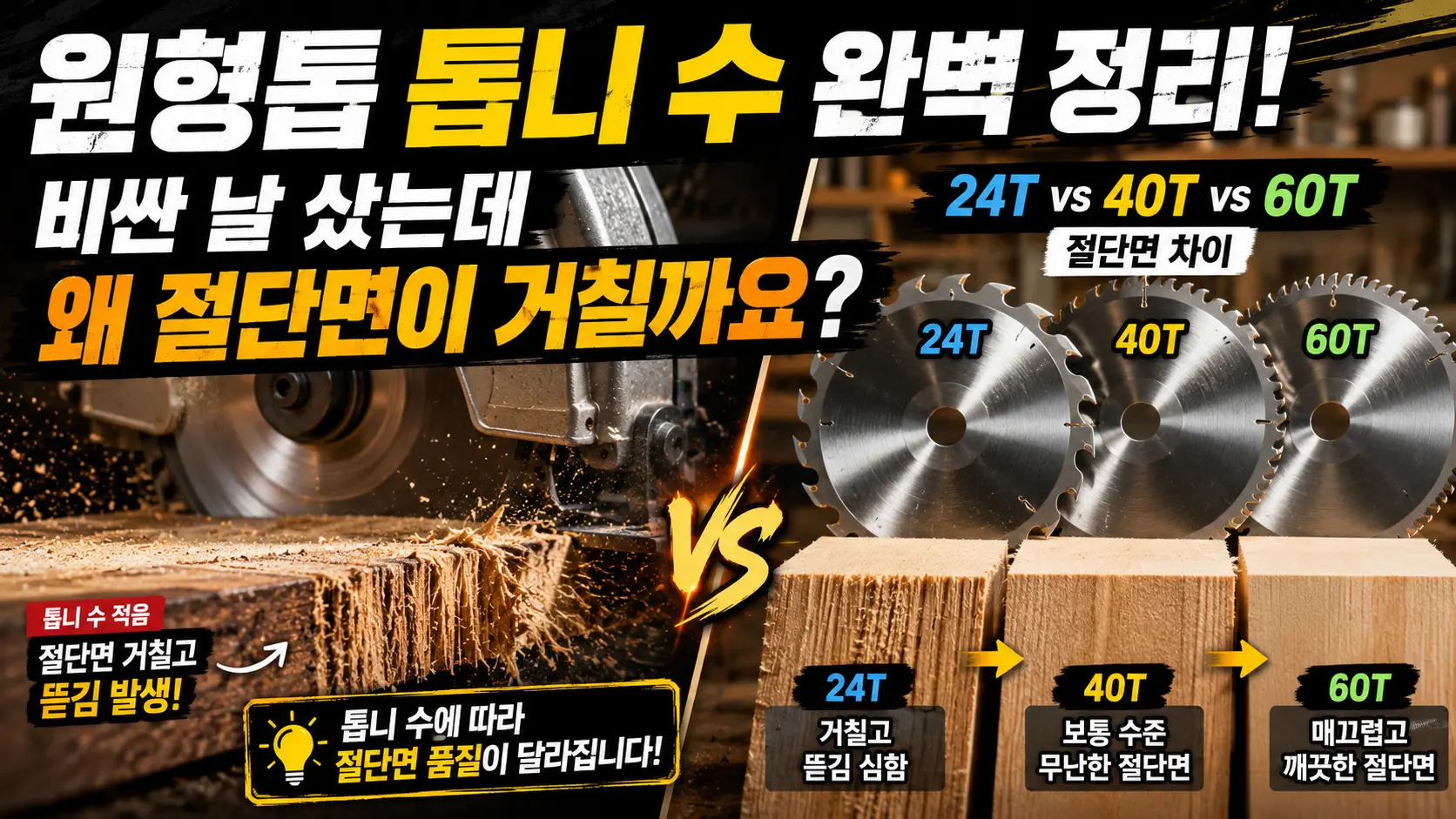 원형톱날 톱니 수 정리 이미지